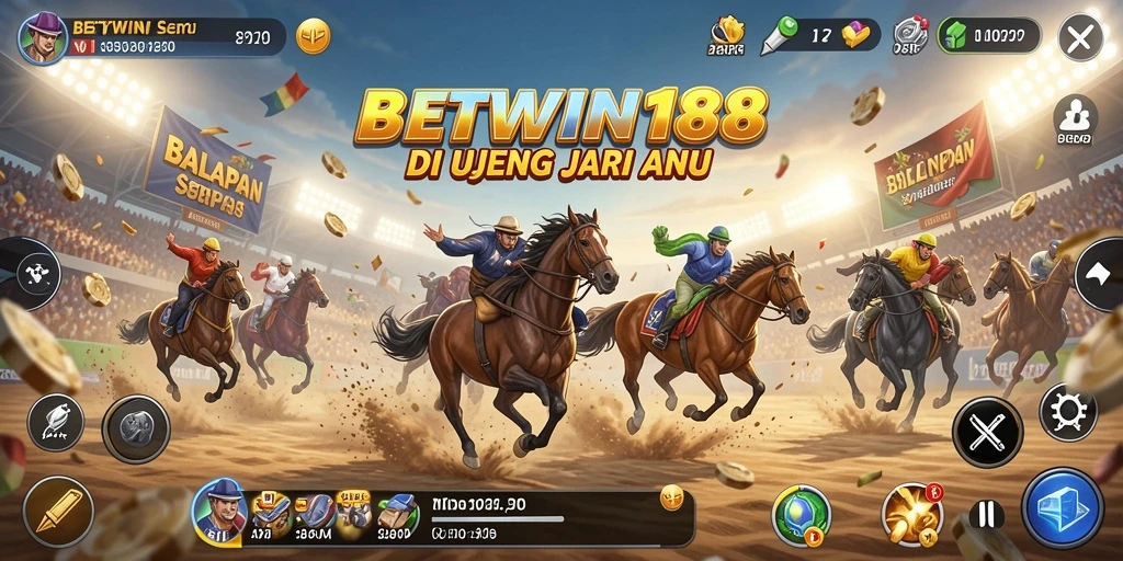 Gameplay BETWIN188 yang penuh aksi di lintasan balap.