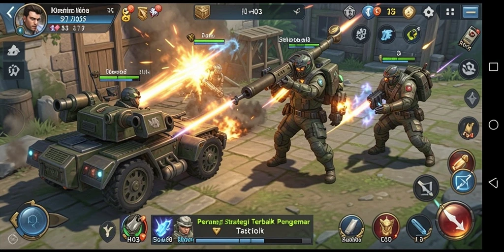 Gameplay H03 yang mendebarkan dan strategis di medan perang.