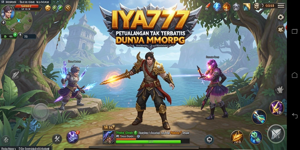 Tangkapan layar <strong>IYA777</strong> menampilkan pertarungan epik antara karakter dalam dunia MMORPG.
