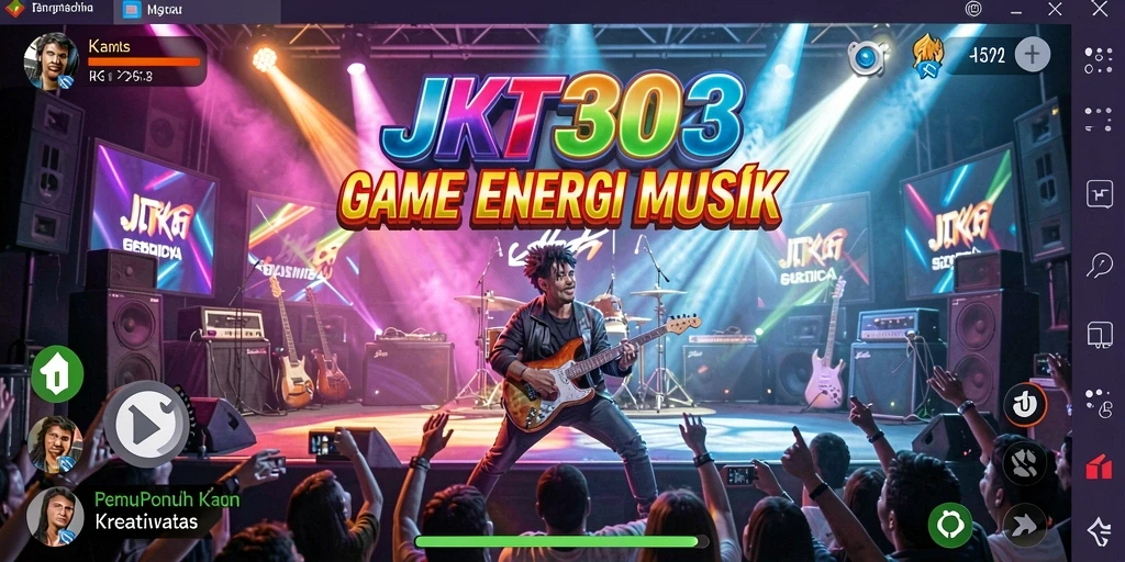 Gameplay JKT303 yang menyenangkan dan penuh musik.