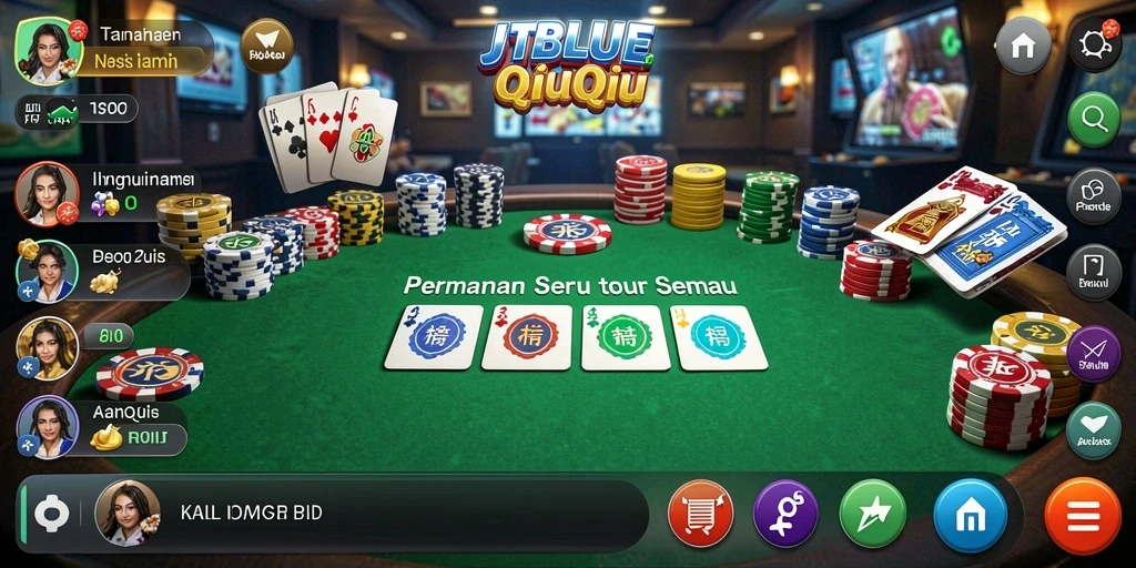 Tampilan gameplay QiuQiu yang seru dan interaktif.