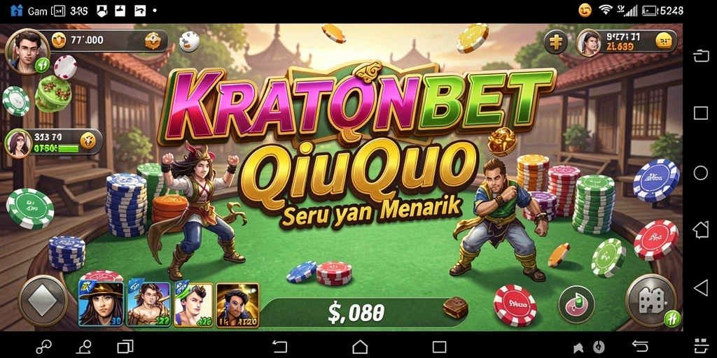 Tampilan gameplay yang menegangkan dan seru dalam game QiuQiu.