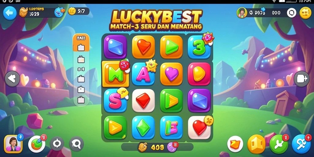 Tampilan gameplay <strong>LUCKYBEST</strong> yang penuh warna dan menarik.