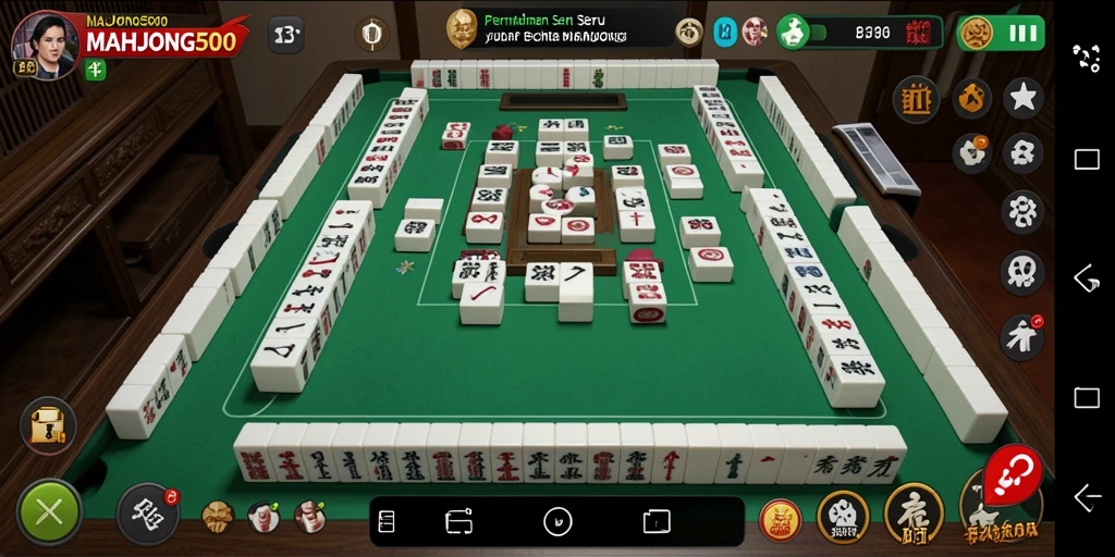 Tampilan gameplay Mahjong yang menarik dan penuh tantangan.