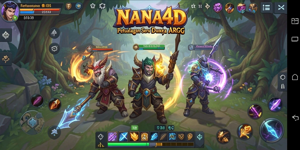 Tampilan gameplay seru dalam dunia ARPG NANA4D.