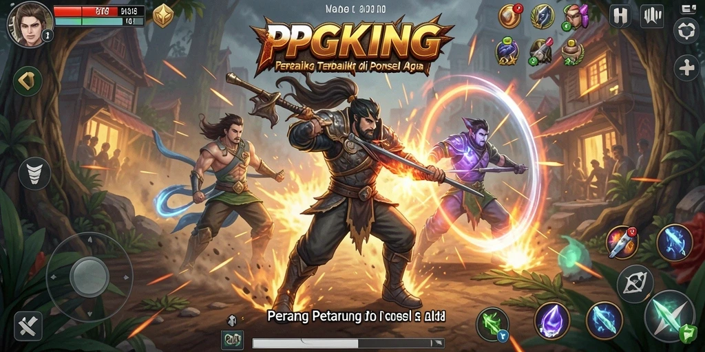 Tampilan aksi seru dalam pertempuran PGKING dengan grafik yang memukau.