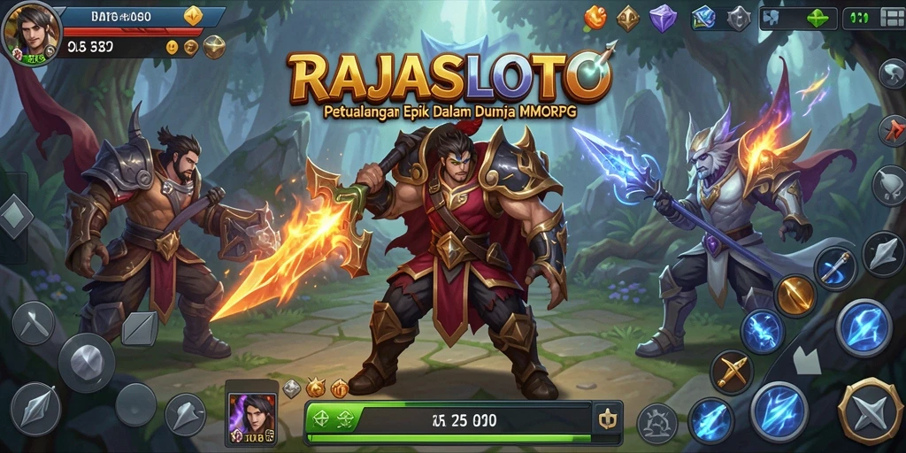 Tampilan gameplay epik dalam dunia <strong>RAJASLOTO</strong> yang penuh petualangan.