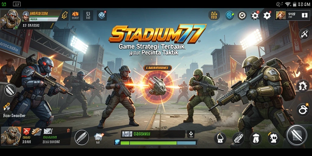 Screenshot STADIUM77 menampilkan aksi strategis yang mendebarkan di medan perang.