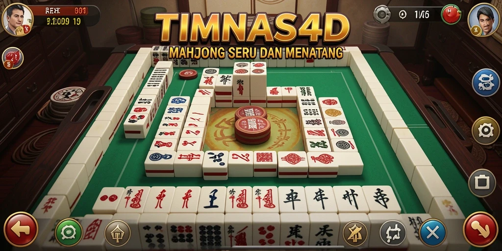 Tampilan gameplay seru dari TIMNAS4D dengan elemen Mahjong yang menarik.