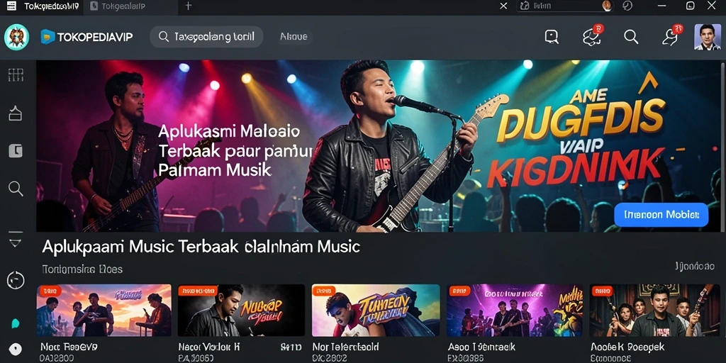 Screenshot utama TOKOPEDIAVIP menampilkan gameplay musik yang interaktif.