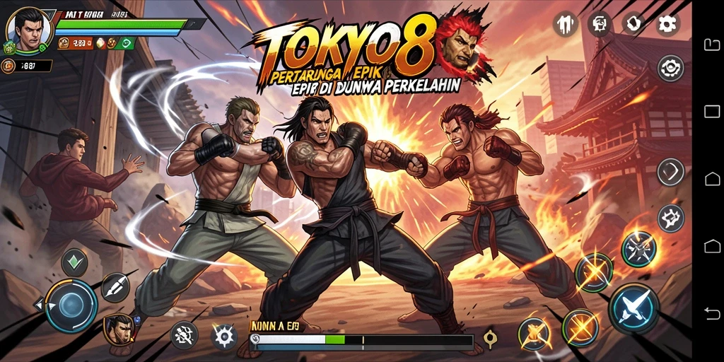 Screenshot gameplay <strong>TOKYO88</strong> menampilkan aksi pertarungan yang mendebarkan dan grafis yang memukau.