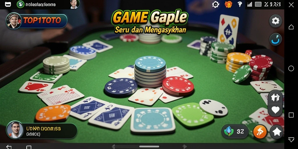 Tampilan gameplay Gaple yang seru di TOP1TOTO.